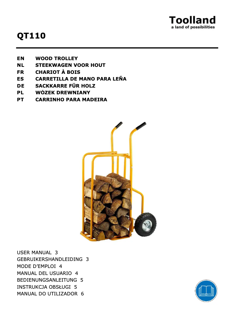 Page 1 de la notice Manuel utilisateur Toolland QT110