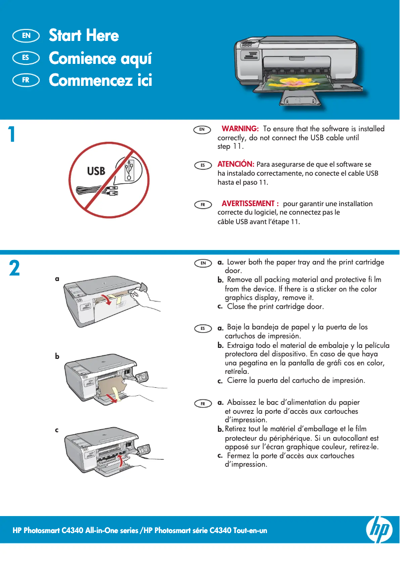 Page n°1 - Manuel utilisateur HP Photosmart C4340