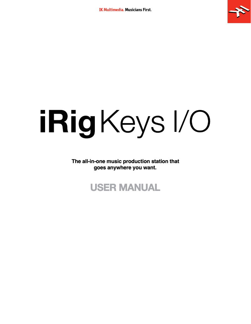Page n°1 - Manuel utilisateur IK Multimedia Keys I/O 49