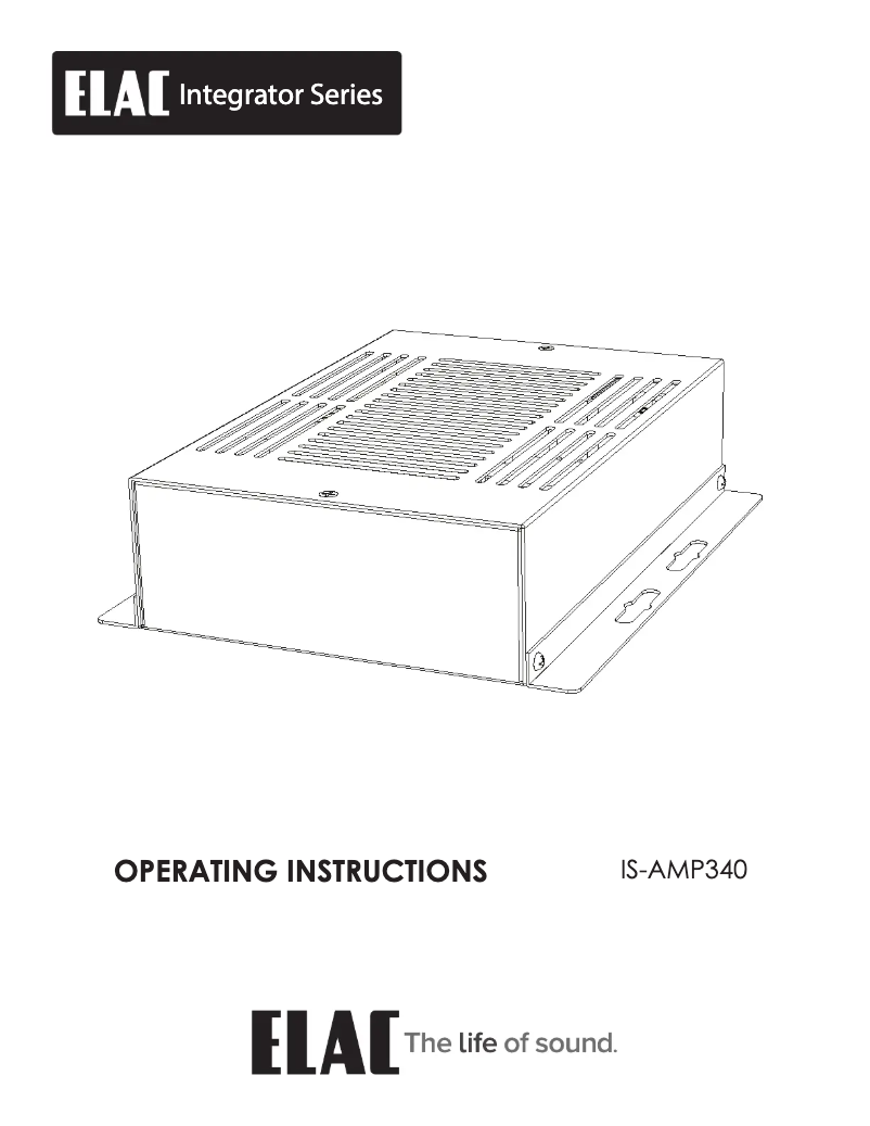 Page 1 de la notice Mode d'emploi ELAC IS-AMP340
