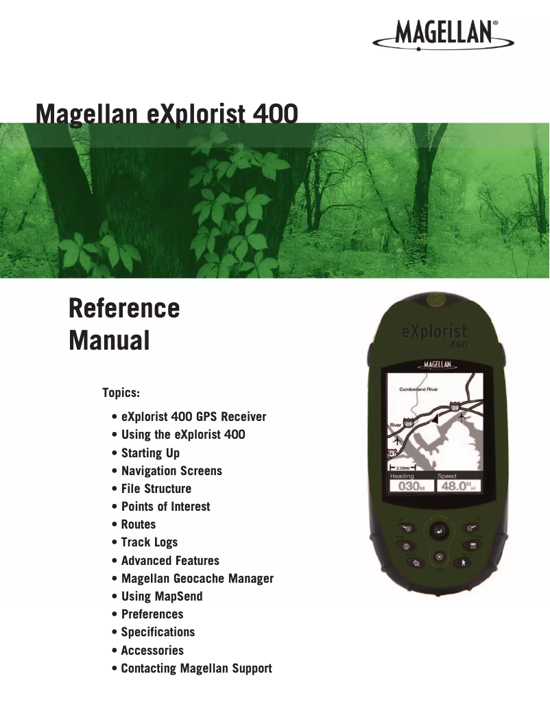 Page n°1 - Manuel utilisateur Magellan Explorist 400