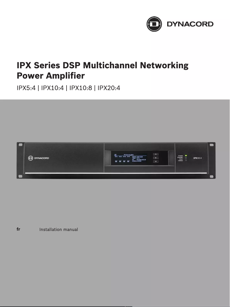 Page n°1 - Manuel utilisateur Dynacord IPX10:8