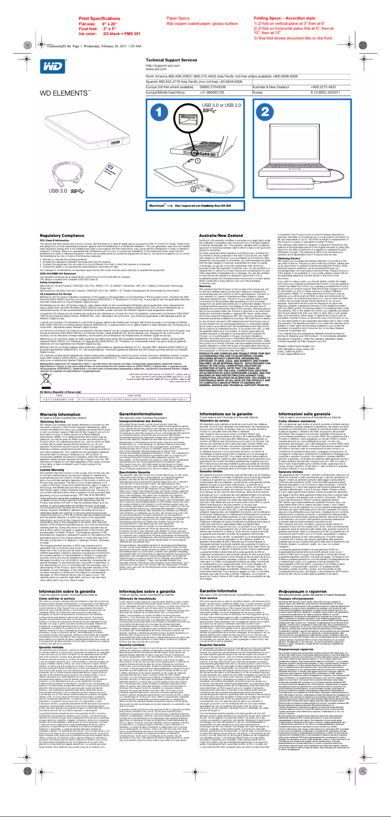 Page 1 of the manual User Manual Western Digital 1TB Elements USB 3.0