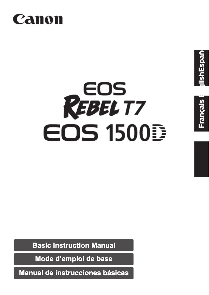 Image de la première page du manuel de l'appareil EOS Rebel T7