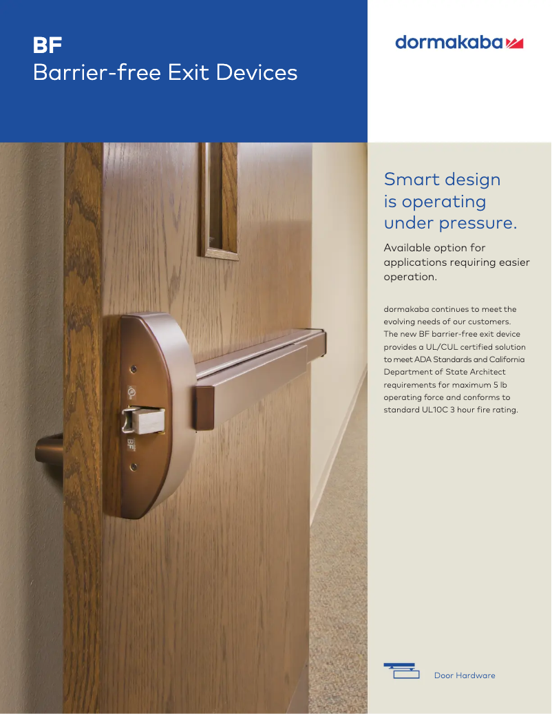 Page n°1 - Manuel utilisateur Dormakaba Barrier Free