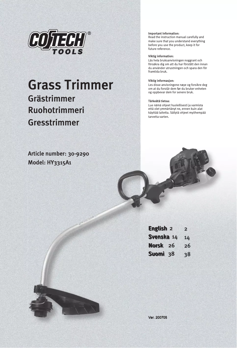Page n°1 - Manuel utilisateur Cotech HY3315A1