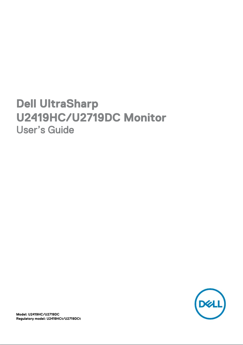 Page 1 de la notice Manuel utilisateur Dell UltraSharp U2419HC