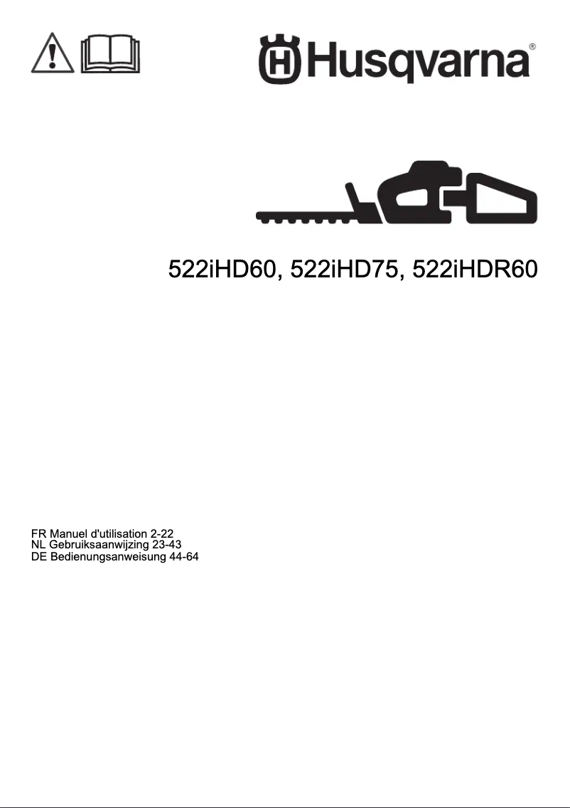 Page n°1 - Manuel utilisateur Husqvarna 522iHDR60