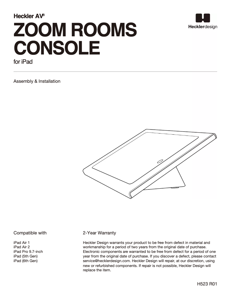 Image de la première page du manuel de l'appareil H523-BG