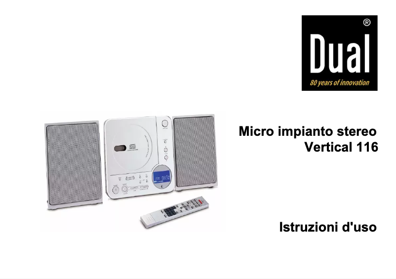 Image de la première page du manuel de l'appareil Vertical 116