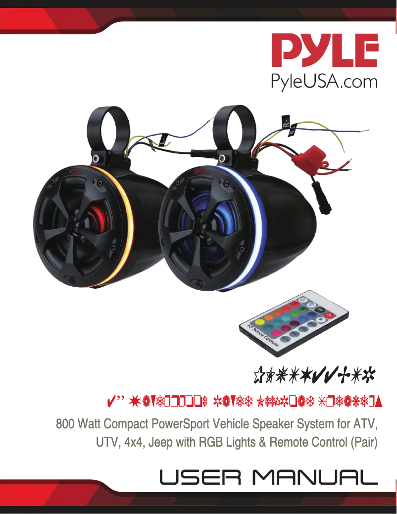 Page 1 de la notice Manuel utilisateur Pyle PLUTV44BTR