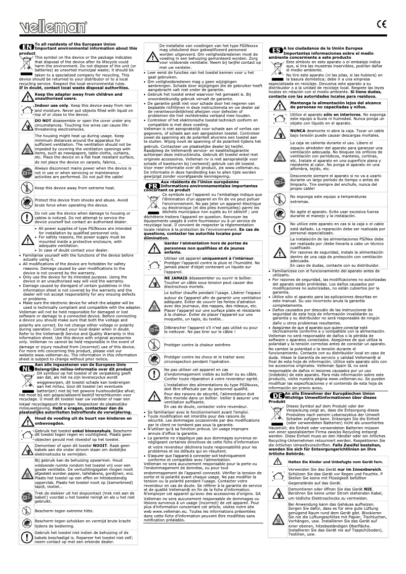 Page n°1 - Manuel utilisateur Velleman NET5B