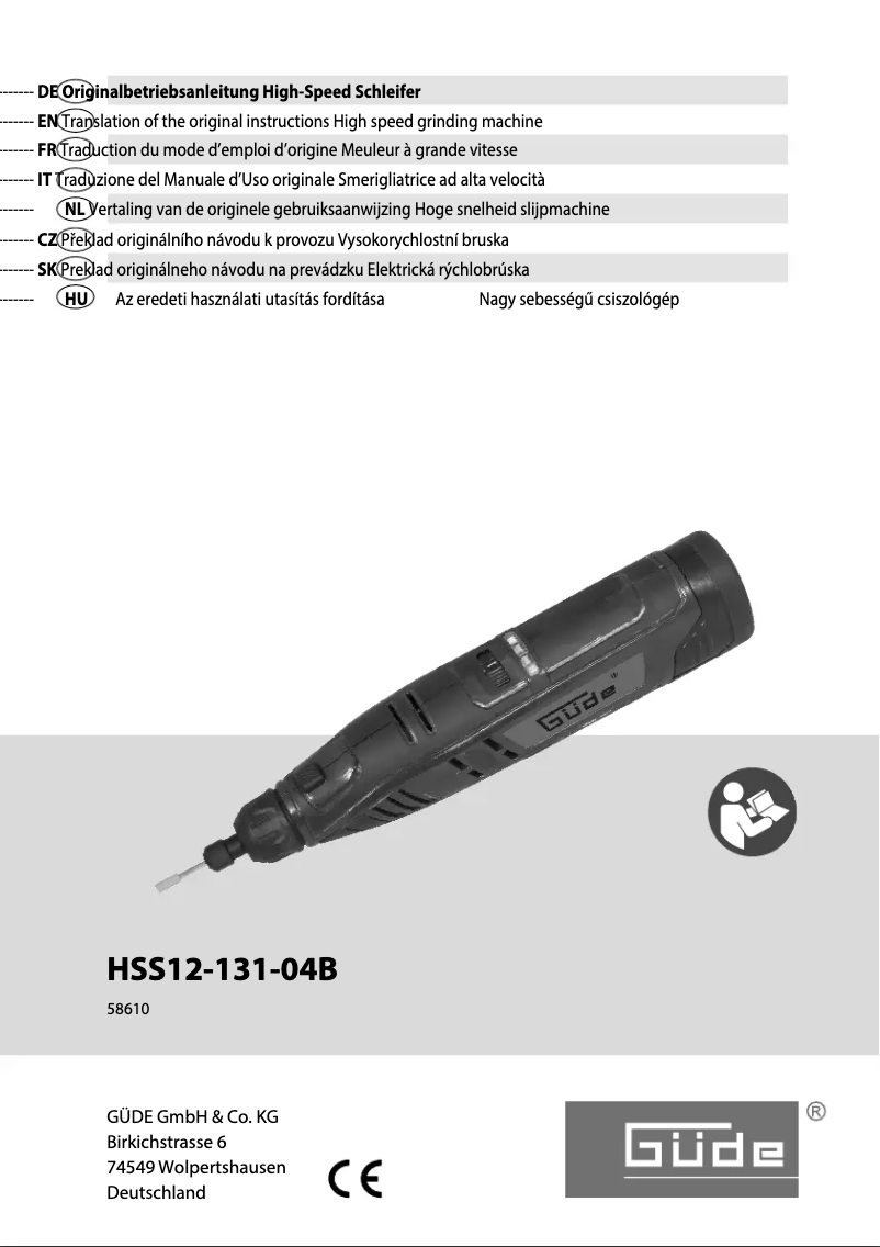 Page n°1 - Manuel utilisateur Güde HSS 12-131-04B