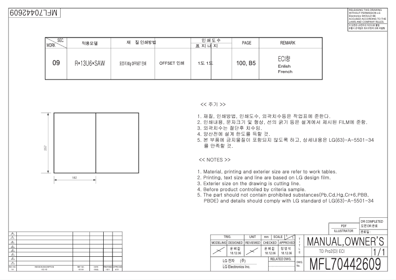 Page n°1 - Manuel utilisateur LG DLE7300WE