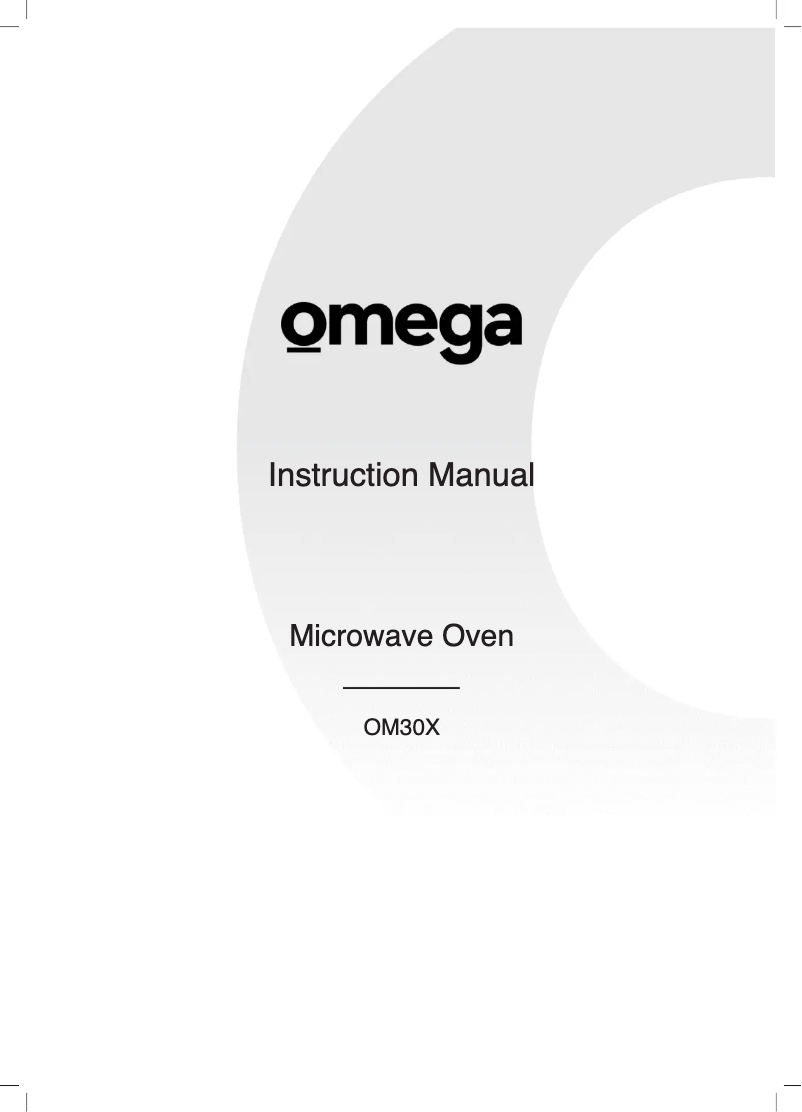 Page n°1 - Manuel utilisateur Omega OM30X