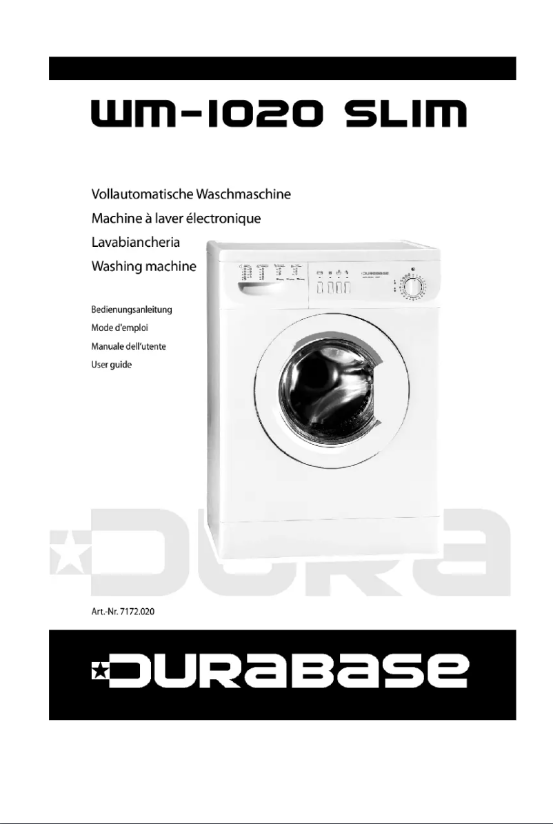 Page n°1 - Manuel utilisateur Durabase WM1020 SLIM