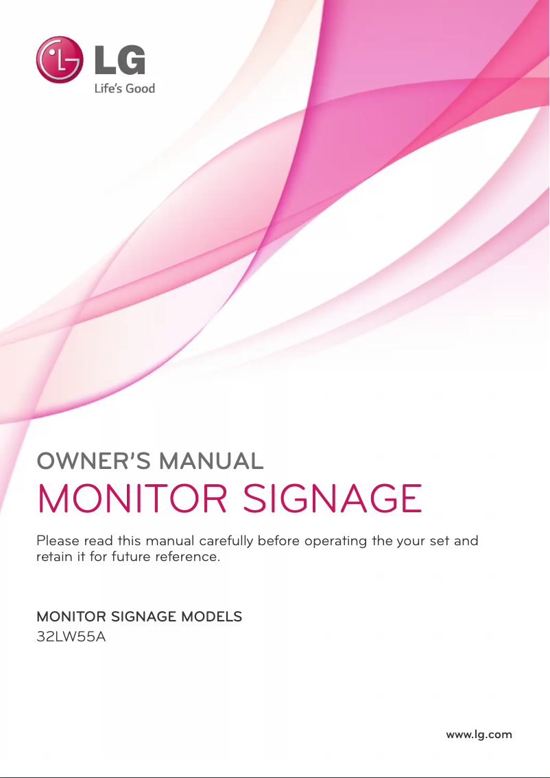 Page n°1 - Manuel utilisateur LG 32LW55A