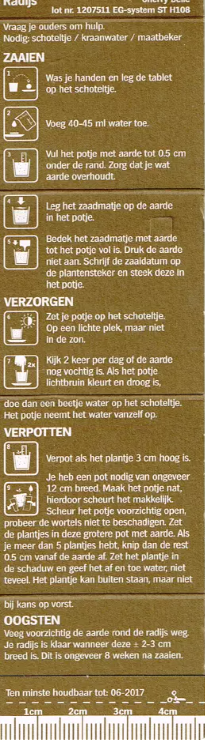 Page n°1 - Manuel utilisateur Albert Heijn Moestuintje Radijs