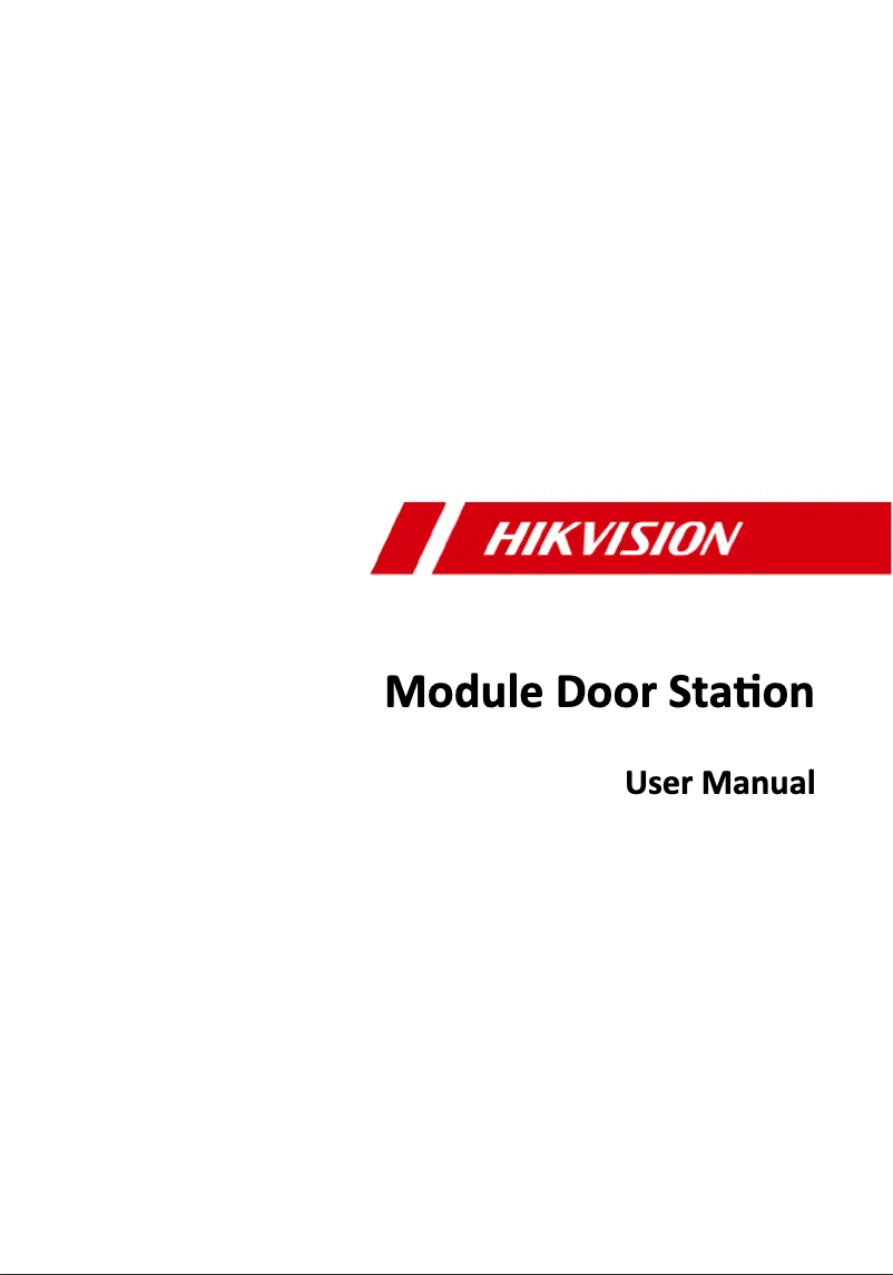Page n°1 - Manuel utilisateur Hikvision DS-KD-INFO