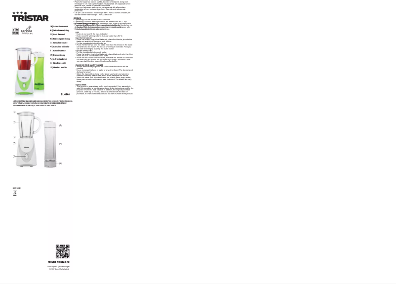 Image de la première page du manuel de l'appareil BL-4446