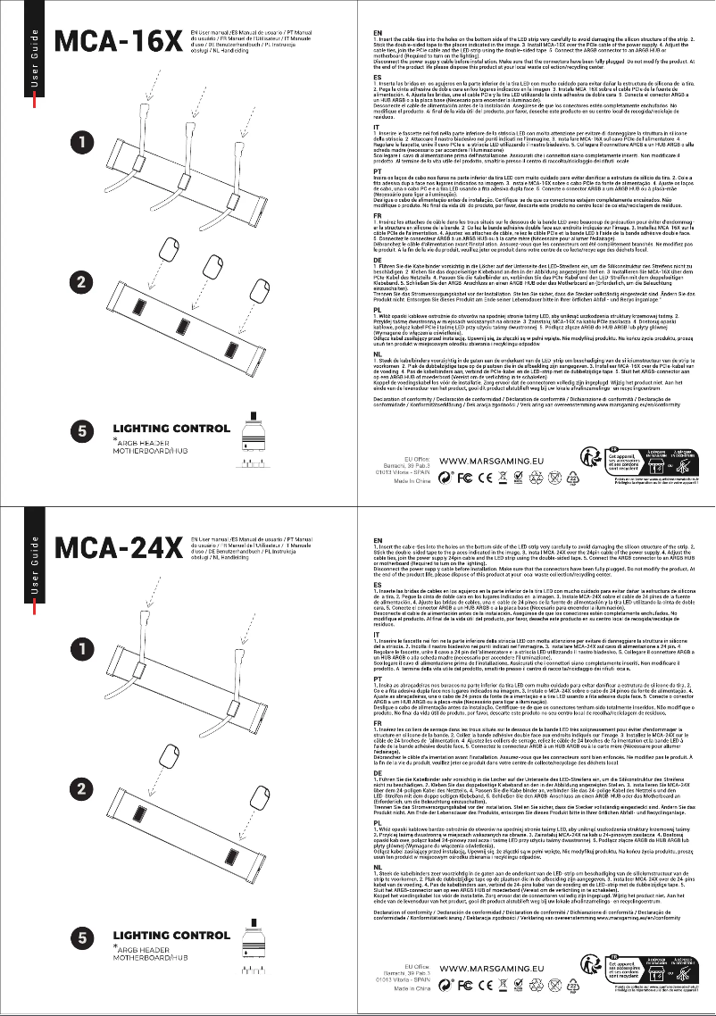 Image de la première page du manuel de l'appareil MCA-16X