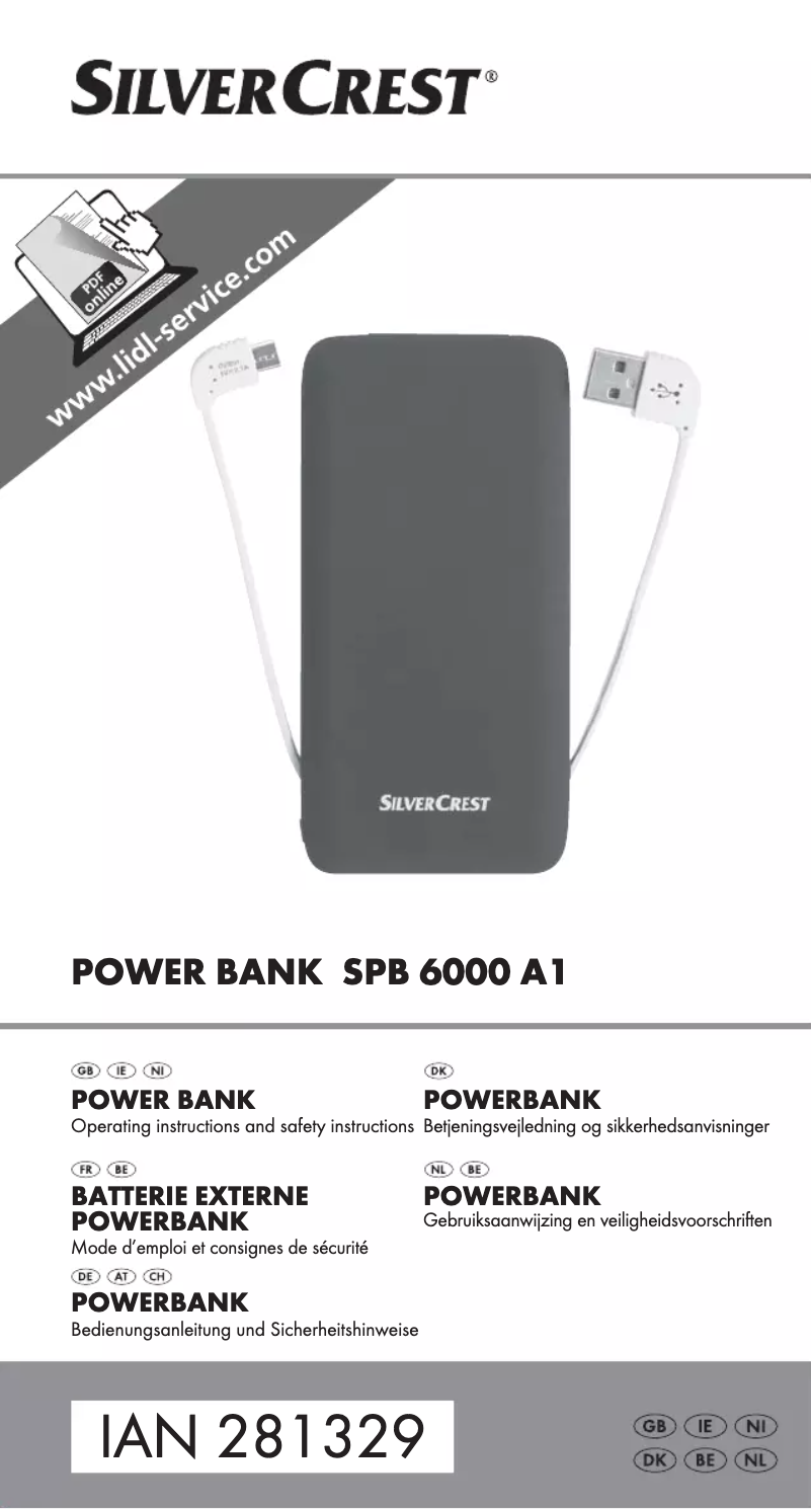 Page 1 de la notice Manuel utilisateur SilverCrest SPB 6000 A1