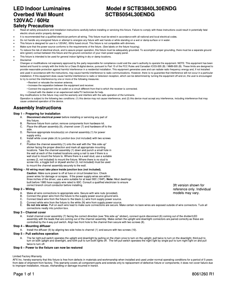 Image de la première page du manuel de l'appareil Scott SCTB5054L30ENDG