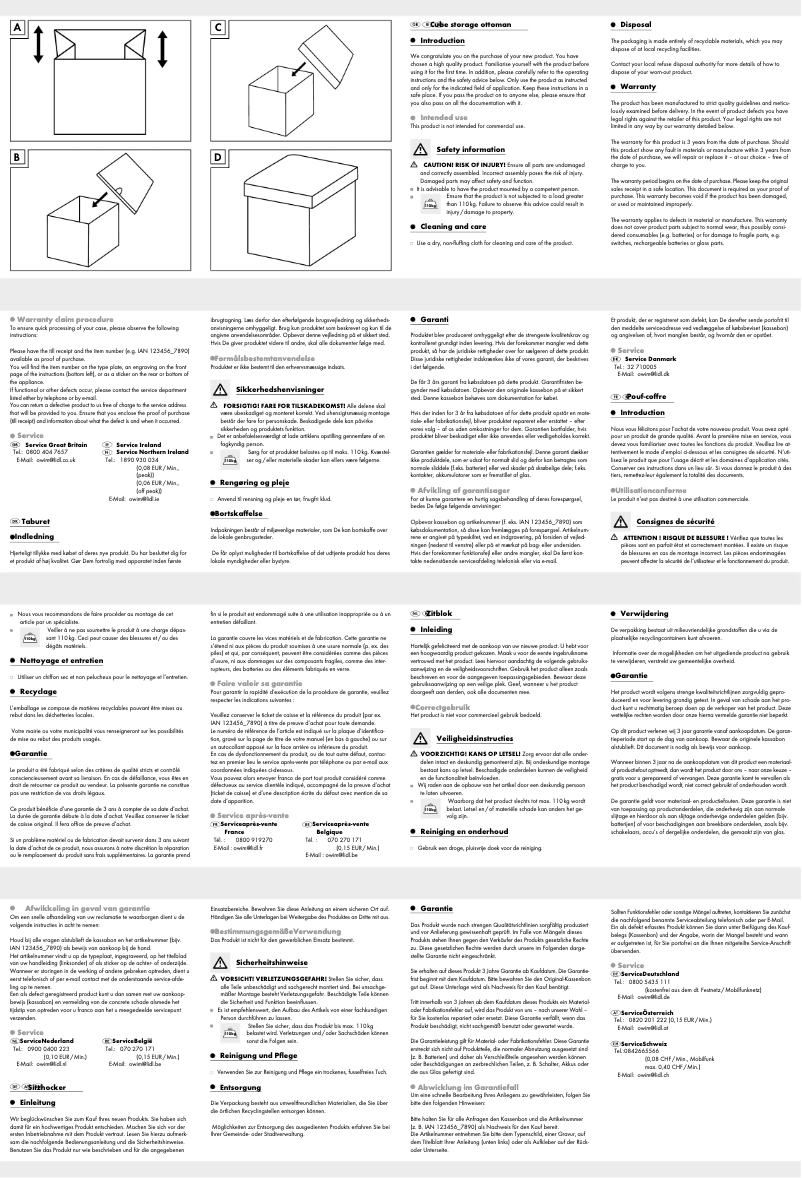 Page 1 de la notice Manuel utilisateur Livarno Lux IAN 340420