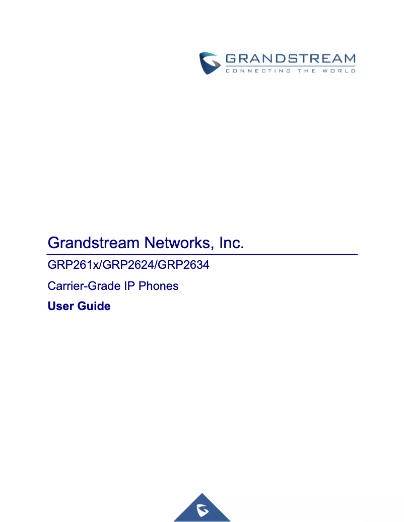 Imagen de la primera página del manual del dispositivo GRP2612W