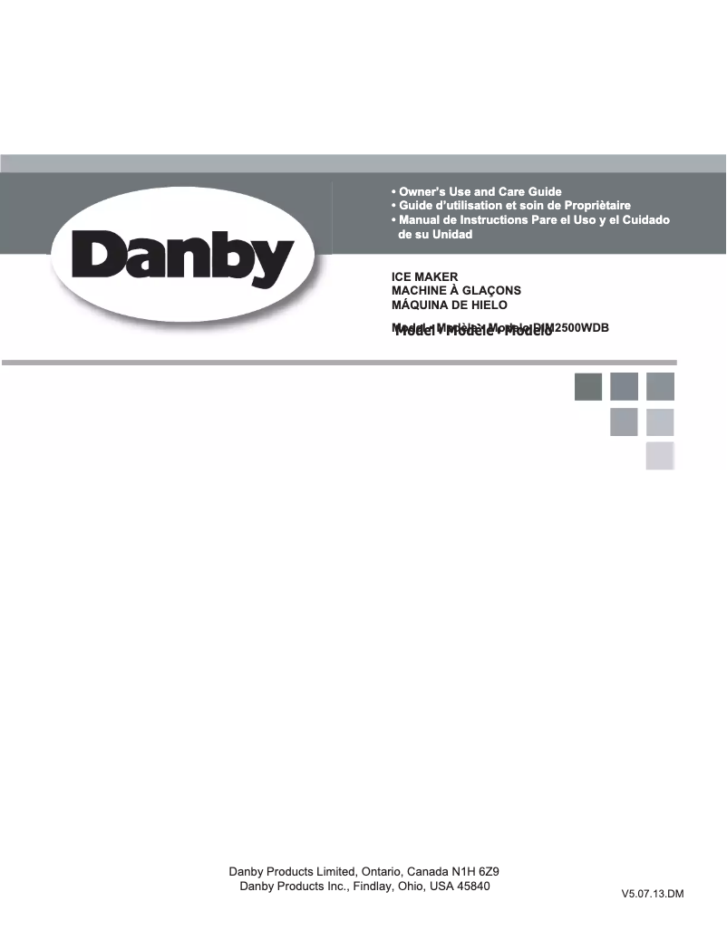 Page 1 de la notice Guide d'installation Danby DIM2500