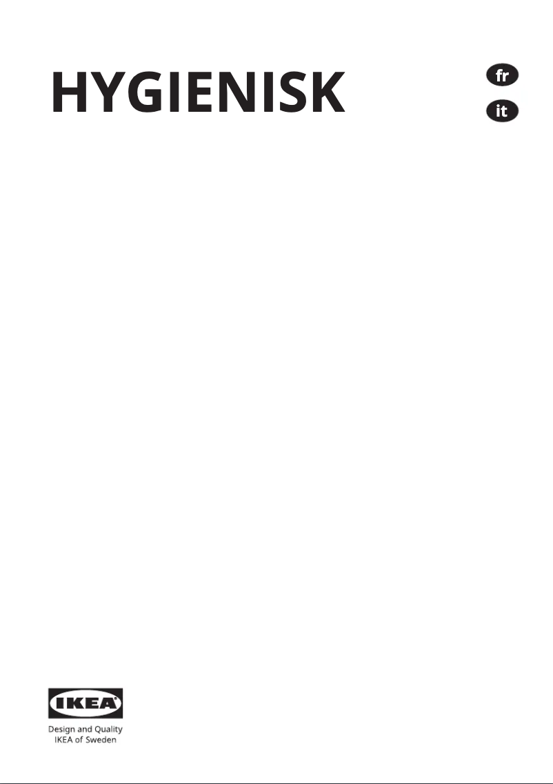 Page 1 de la notice Manuel utilisateur Ikea HYGIENISK 204.756.10