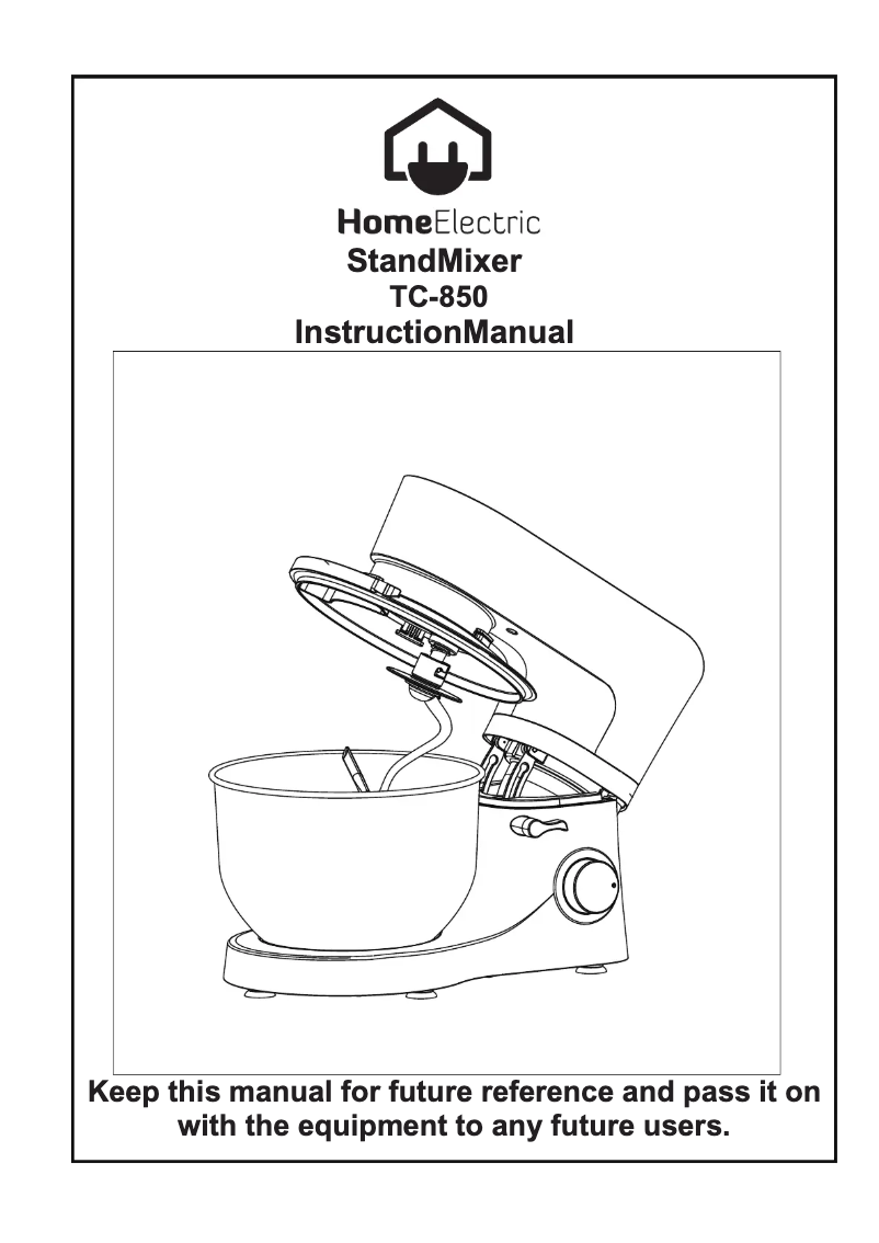 Image de la première page du manuel de l'appareil TC-850