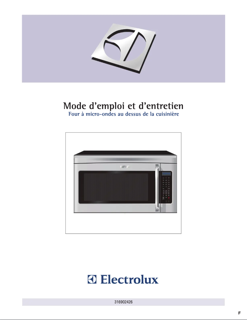 Page 1 de la notice Manuel utilisateur Electrolux EI30SM55JW