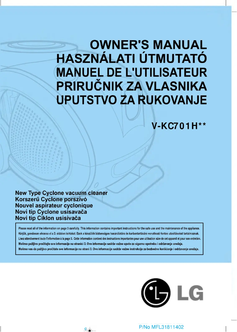 Page n°1 - Manuel utilisateur LG V-KC701HTU