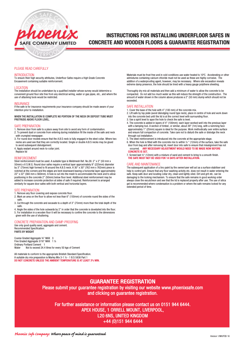 Page 1 de la notice Manuel utilisateur Phoenix UF0972K