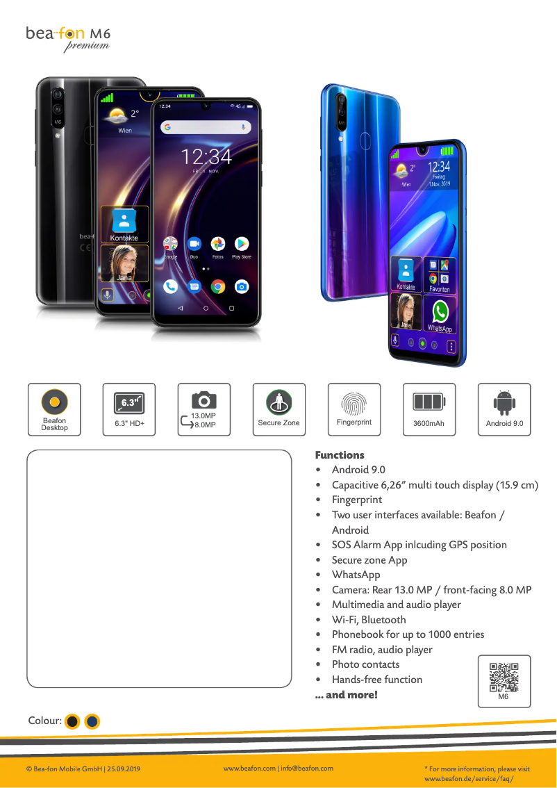 Image de la première page du manuel de l'appareil M6 premium