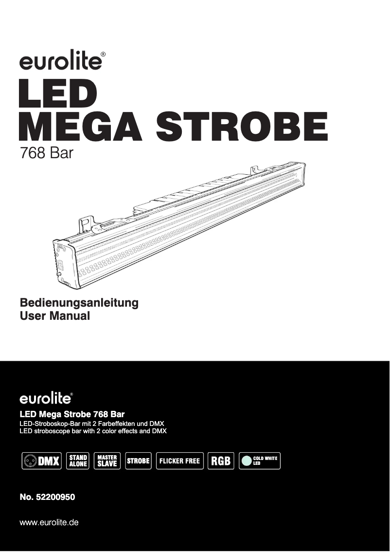 Página 1 del manual Manual de usuario Eurolite LED Mega Strobe