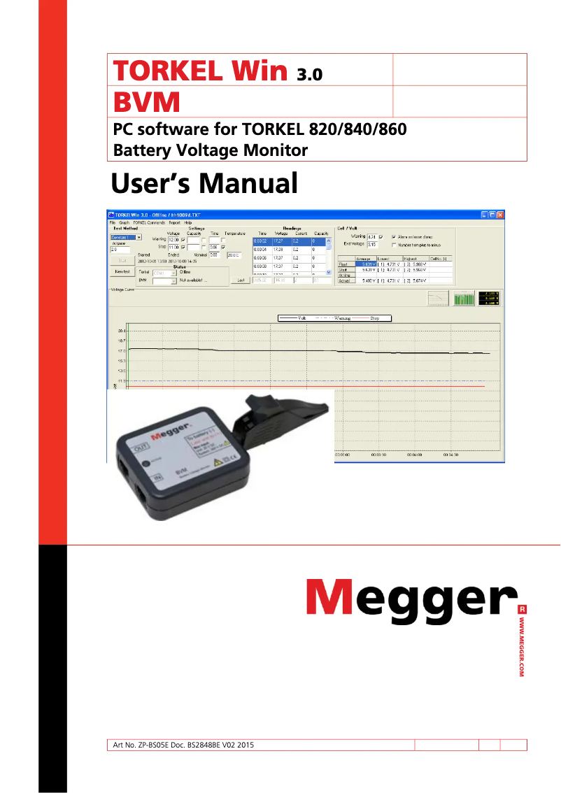 Page 1 de la notice Manuel utilisateur Megger BVM600