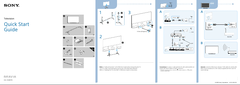 Image de la première page du manuel de l'appareil Bravia KDL-55W817B