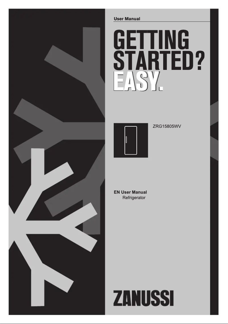 Image de la première page du manuel de l'appareil ZRG15805WV