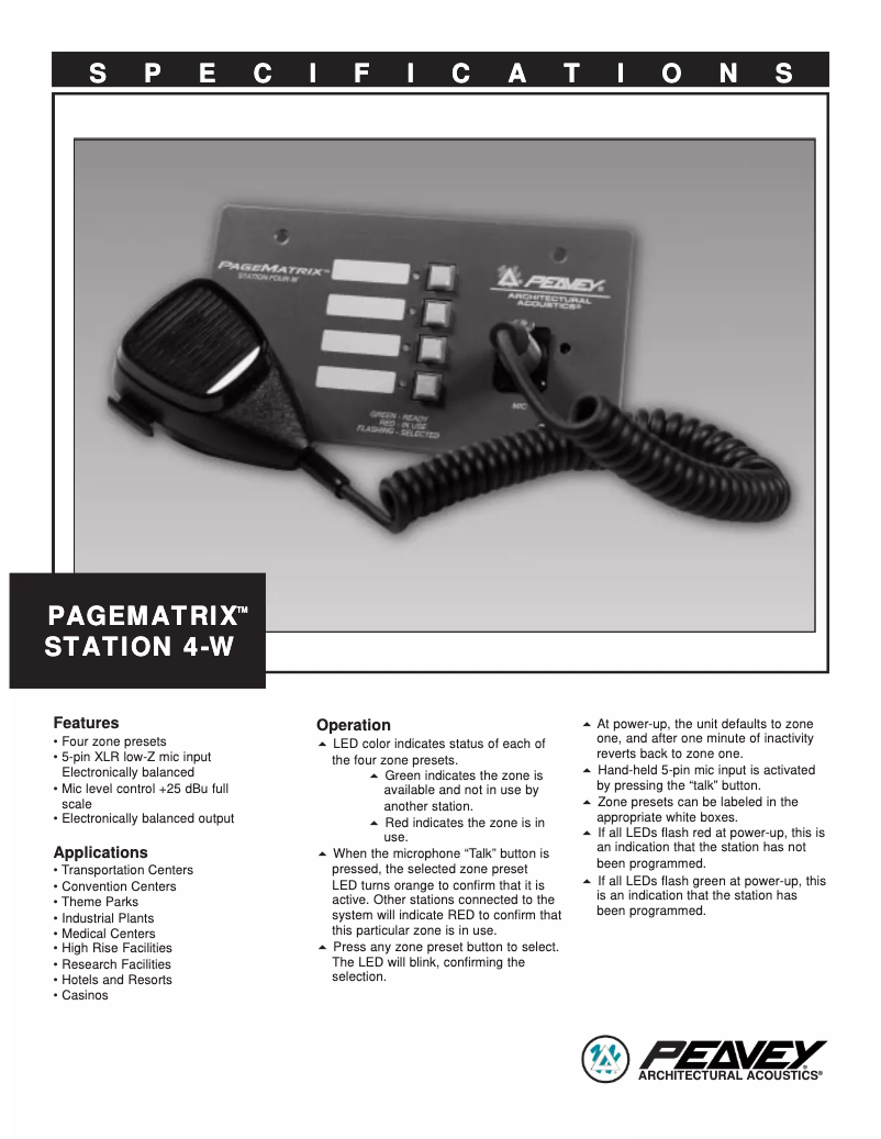 Page n°1 - Fiche technique MediaMatrix PageMatrix