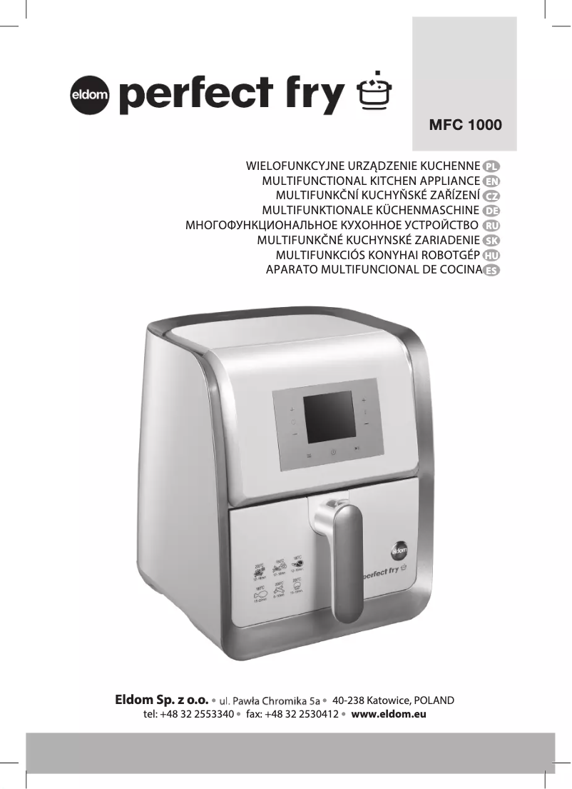 Image de la première page du manuel de l'appareil Perfect Fry MFC1000