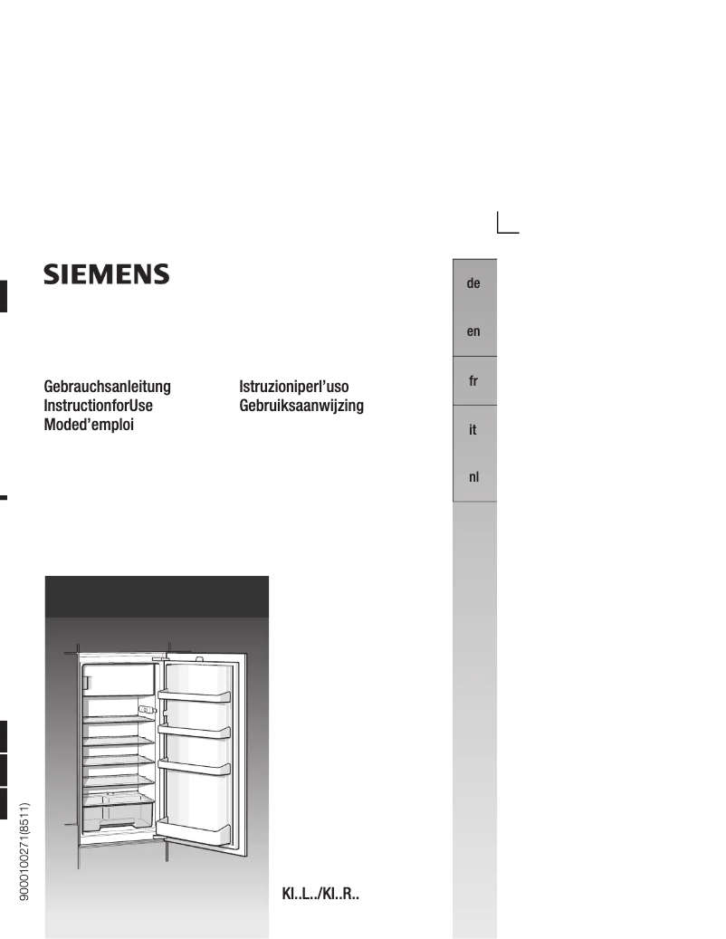 Page n°1 - Manuel utilisateur Siemens KI18LV40