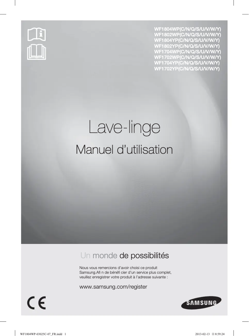 Page n°1 - Manuel utilisateur Samsung WF1702YPC