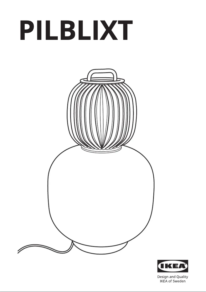 Page 1 de la notice Manuel utilisateur Ikea PILBLIXT 304.999.36
