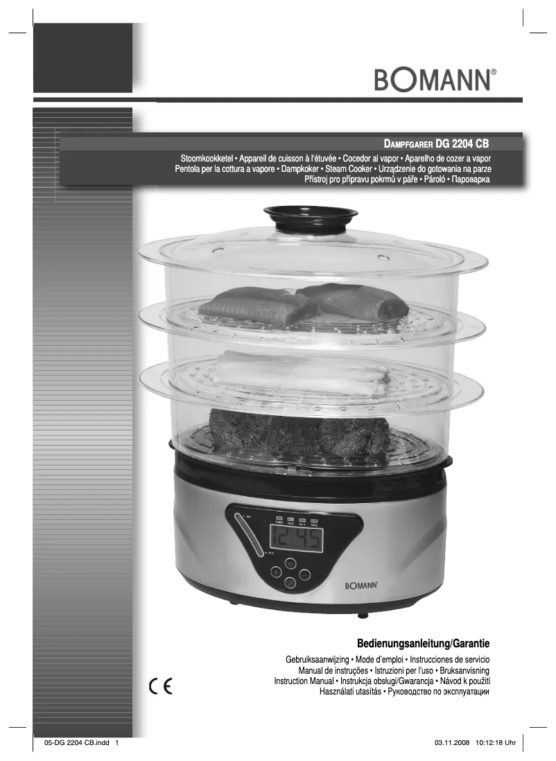 Page 1 de la notice Manuel utilisateur Bomann DG 2204 CB