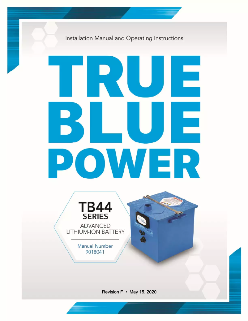 Page 1 de la notice Manuel utilisateur True Blue Power TB44