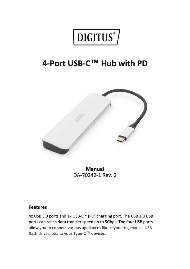 Página 1 del manual Manual de usuario Digitus DA-70242-1