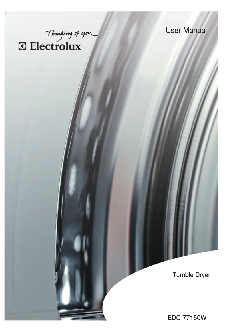 Image de la première page du manuel de l'appareil EDC77150W