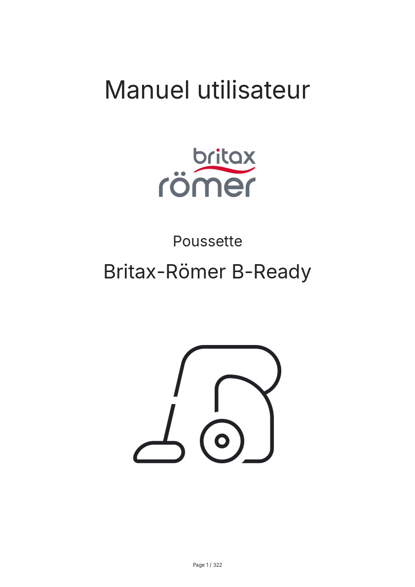 Page n°1 - Manuel utilisateur Britax-Römer B-Ready